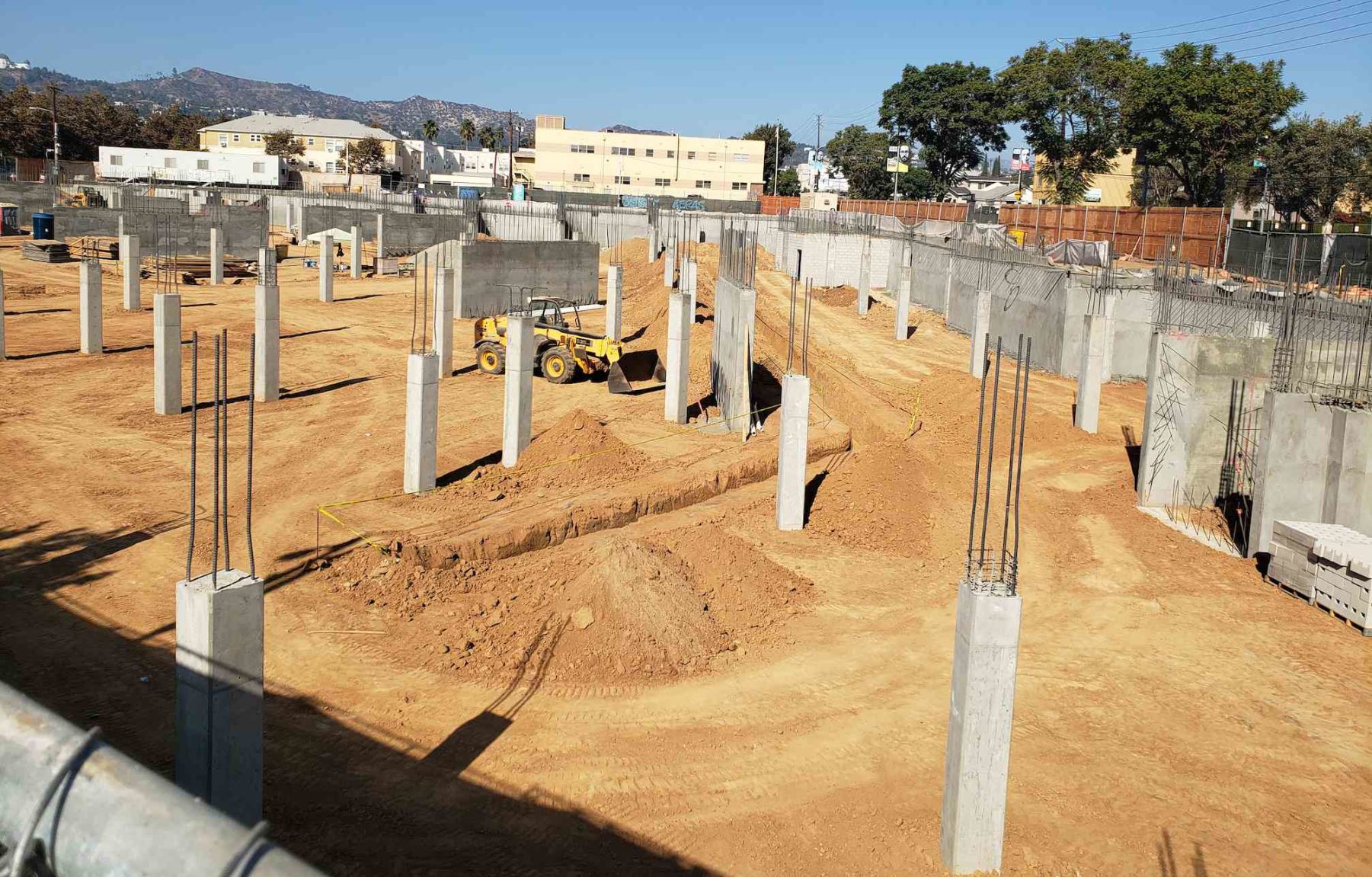 Construction site for City Lights at Hillhurst and Hollywood